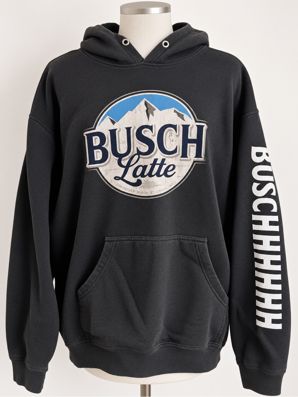 Brew City Beer Gear Busch Latte pullover hoodie in size XL.